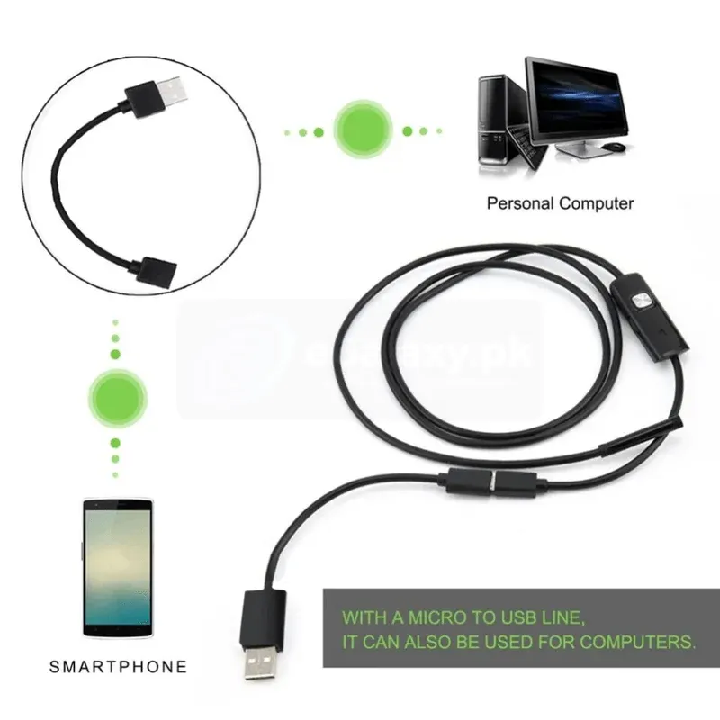 7mm Endoscope Camera HD Inspection Borescope | Endoscope Camera HD With 6 LED Soft Cable Waterproof Inspection Borescope For Android PC 3.5M 7mm 7 Endoscope Camera HD Inspection Borescope