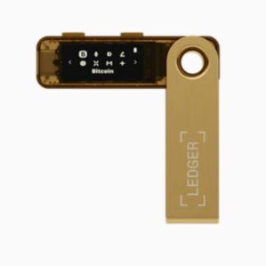 Ledger Nano S Plus Gold 90 deg