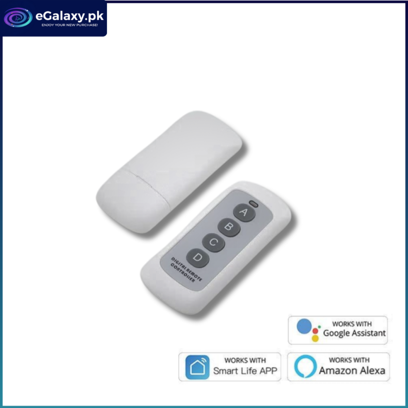 RF Remote Control 433MHz – 4 Button Long Range Wireless Transmitter ...