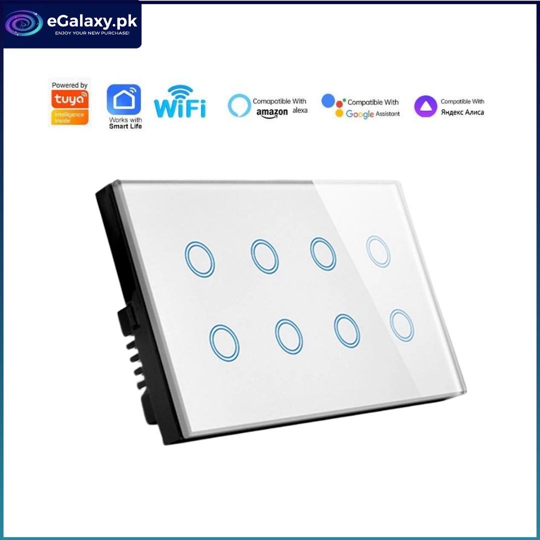 WiFi 8 Gang Touch Switch WiFi 8 Gang Touch Switch