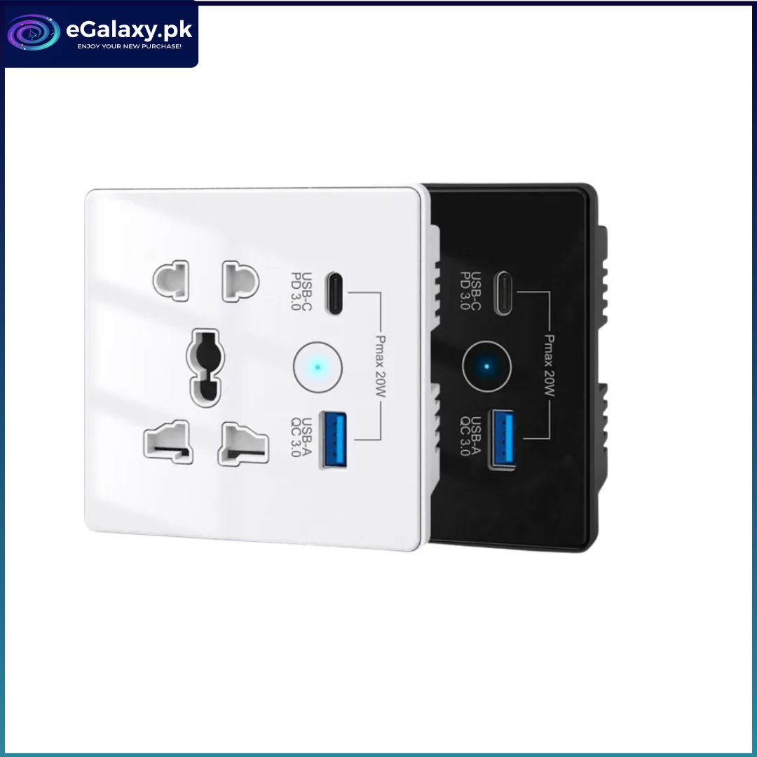 Universal Wall Socket With USB Port