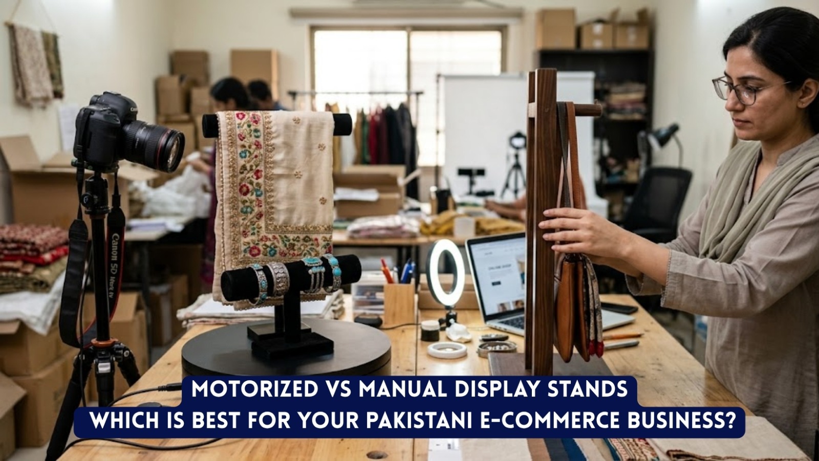Motorized vs Manual Display Stands
