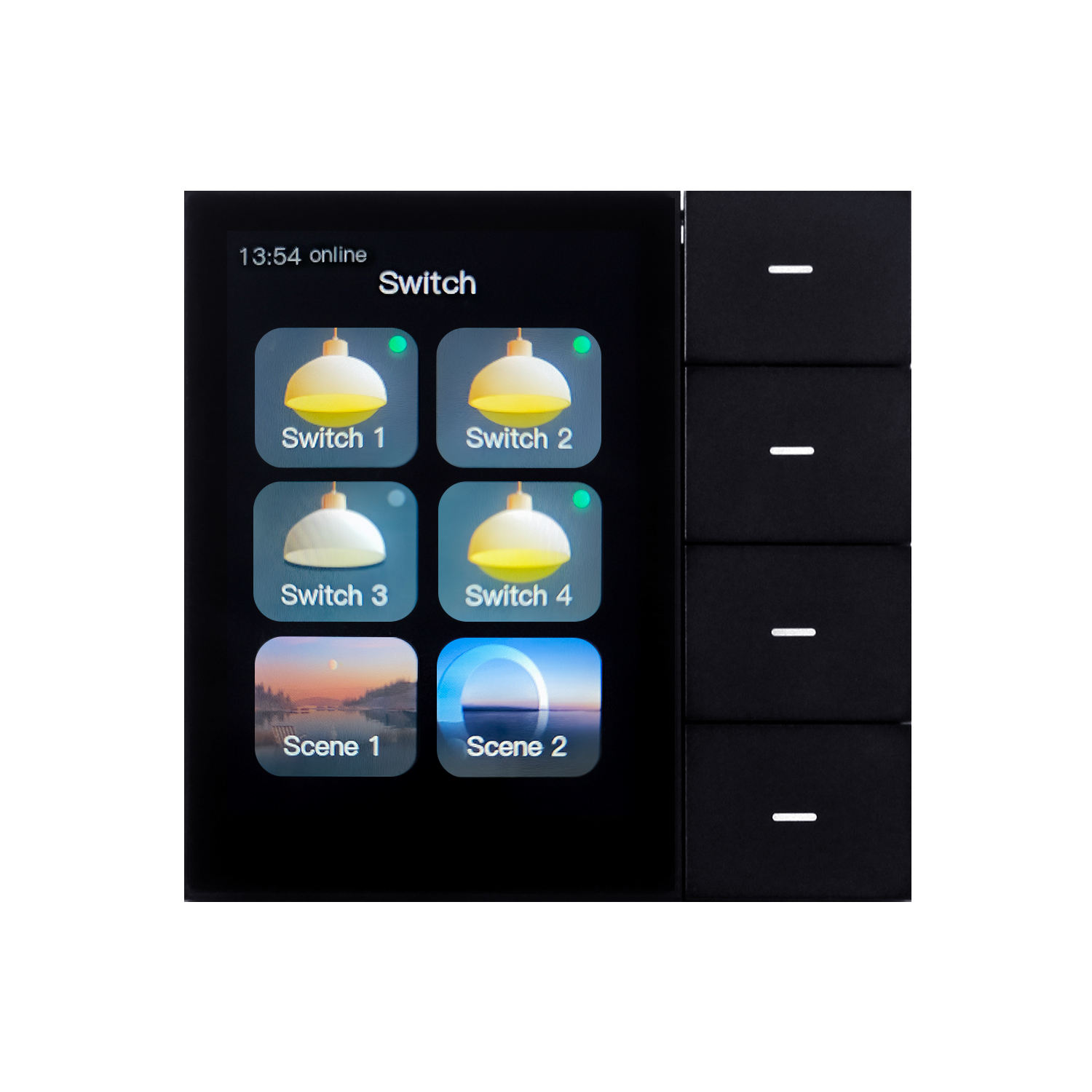 4 Gang + Touch Screen Panel | Zigbee Smart Switch 1 4 Gang + Touch Screen Panel