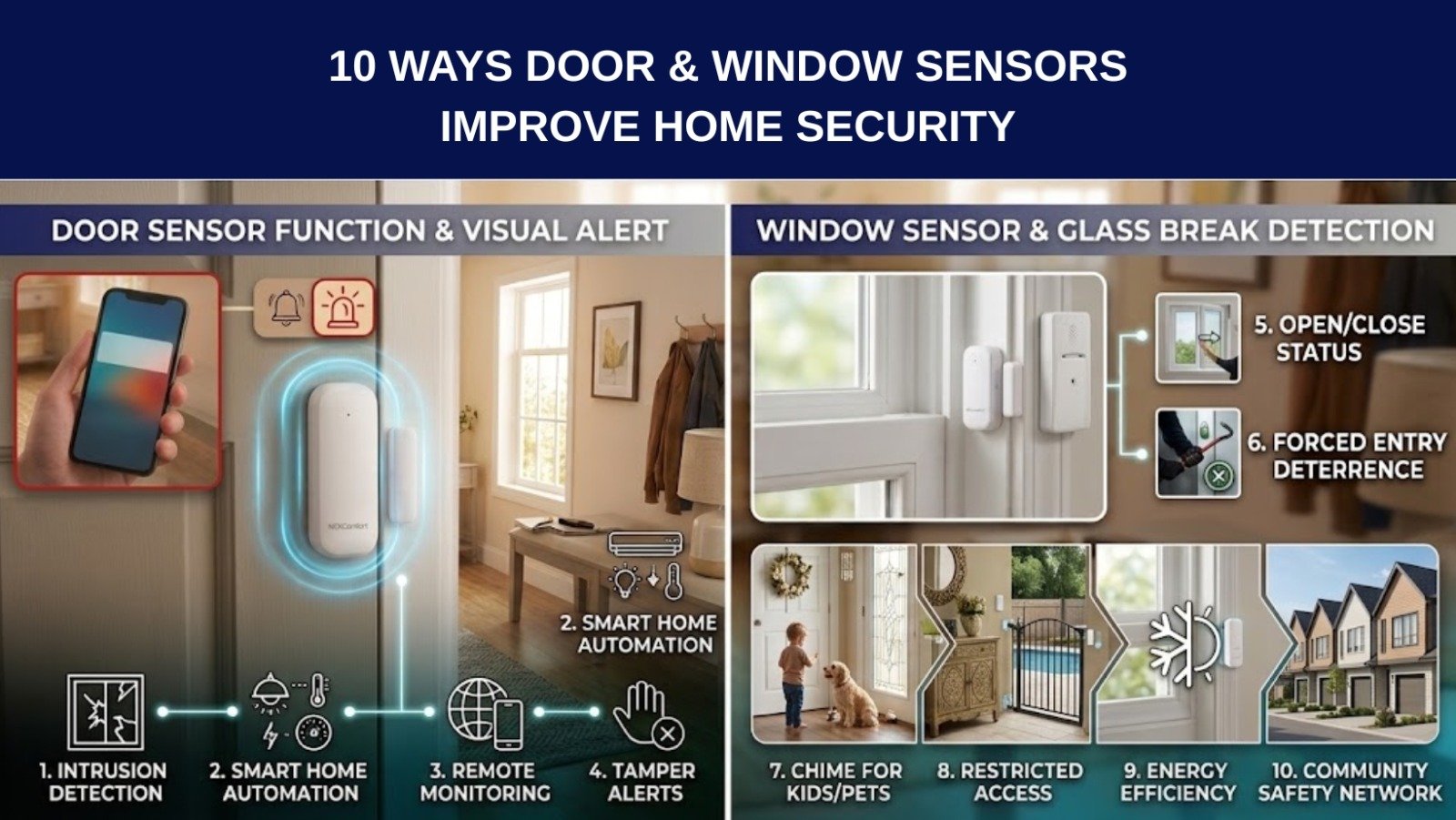 10 Ways Door & Window Sensors Improve Home Security