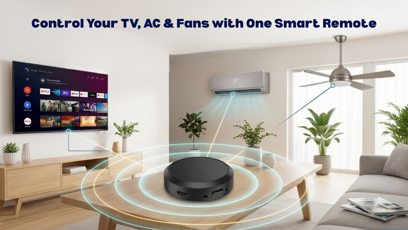 Control Your TV AC & Fans with One Smart Remote